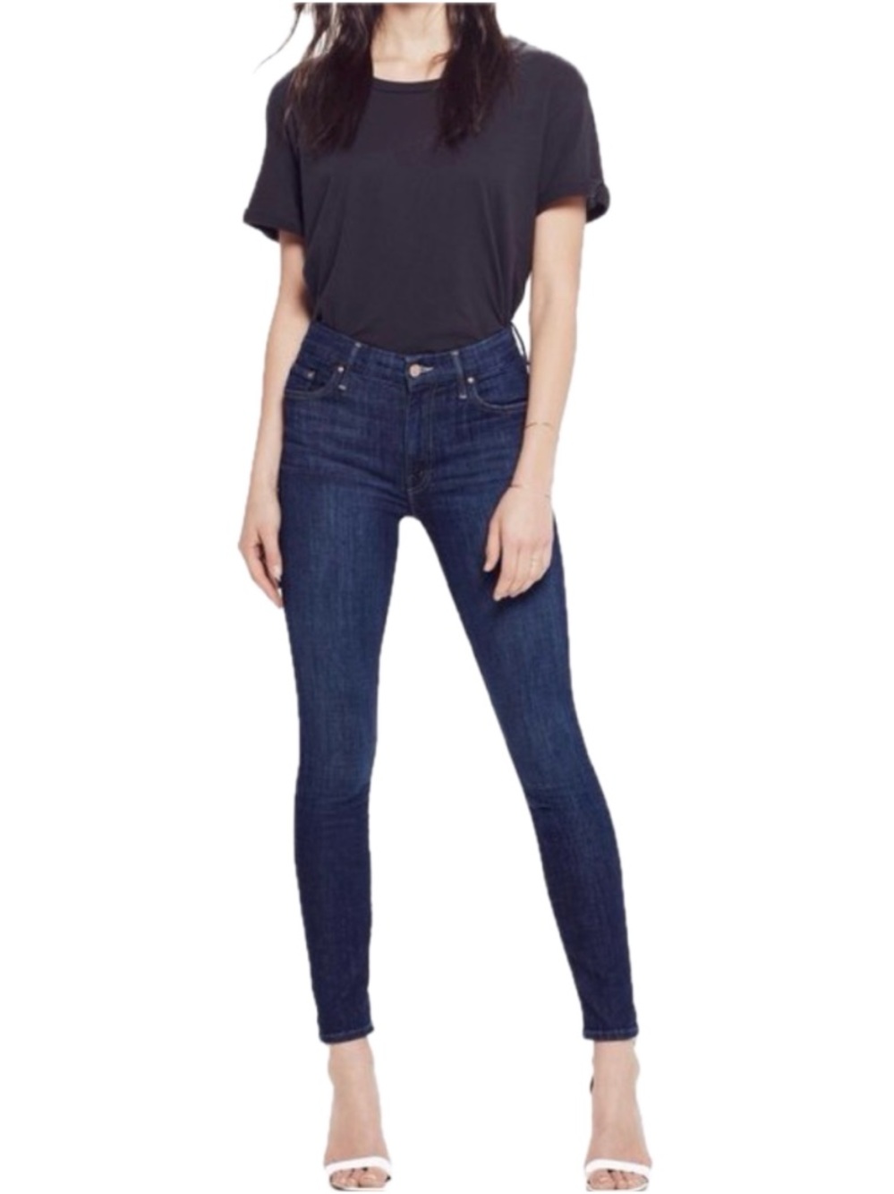 MOTHER The High Waisted Looker Jeans Size 26 Clean Sweep Stretch Denim